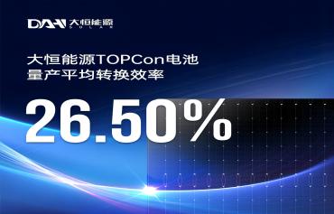 再立异高！437必赢会员中心TOPCon电池量产转换效率达26.50%